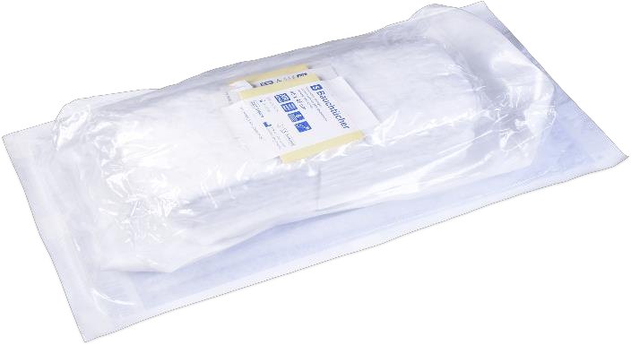 FIWA®lap - Bauchtücher steril 45x45cm, 6-fach, Röko,VM 20 DIN 14079 BW, grün, mit Schlaufe, vorgewaschen, doppelt verpackt mit Zählkarte, Set à 2 Stück / REF: 530008