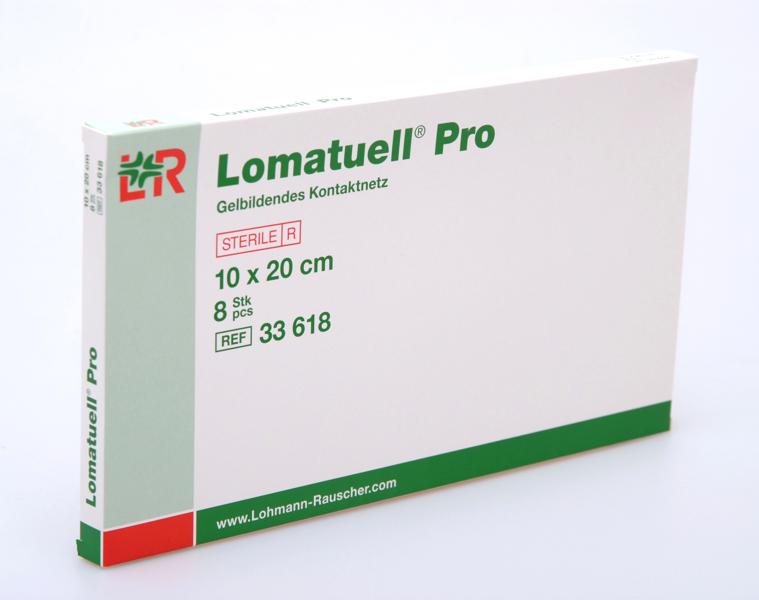 Lomatuell Pro gelbildendes Kontaktnetz steril, 10x20cm, 8 Stück (REF 33618) / PZN: 10005122