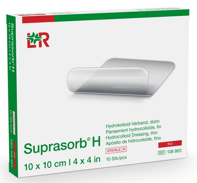 Suprasorb H Hydrokolloid-Verband steril, dünn,10x10cm, 10 Stück (REF 108863) / PZN: 15563358