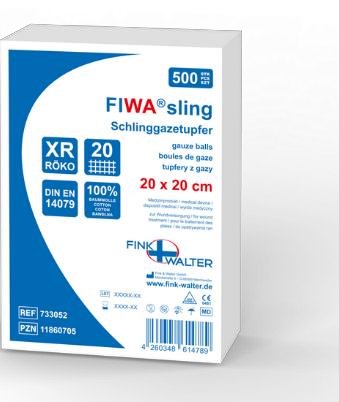 FIWA®sling - Tupfer 30x40cm Röko, extragroß, VM 20 DIN 14079 BW (Btl. à 500 Tupfer) / PZN: 11860728