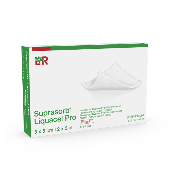 Suprasorb Liquacel Pro steril, 5x5cm, 10 Stück (REF 149710) / PZN: 18772625