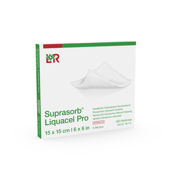 Suprasorb Liquacel Pro steril, 15x15cm, 5 Stück (REF 149712) / PZN: 18772677