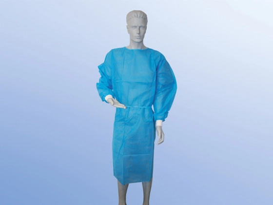 Dahlhausen Besucherkittel blau 125x140 cm, Strickbündchen, Velcro-Verschl. / 10 St. p.P. / REF: 7559000007 / PZN: 04943419
