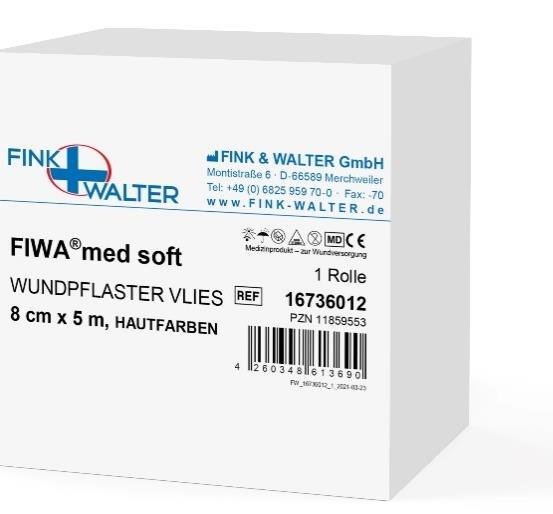FIWA®med soft - Wundpflaster VLIES 6cm x 5m, weiß / 1 Ro. / PZN: 11859582