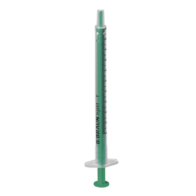 B. Braun Injekt®-F - / 1 ml - Zweiteilige-Einmaldosierspritze / 100 St. p.P / PZN : 00896456