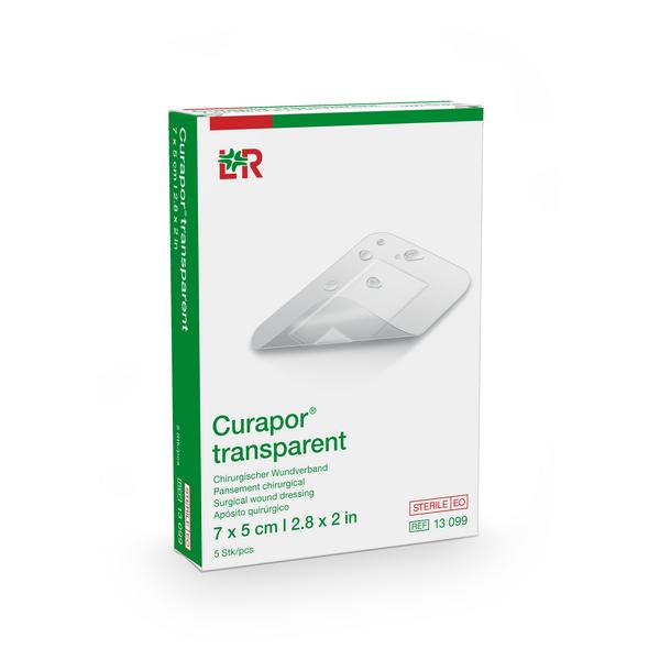 Curapor transparent Wundverband steril, 7x5cm, 5 Stück (REF 13099) / PZN: 02913124
