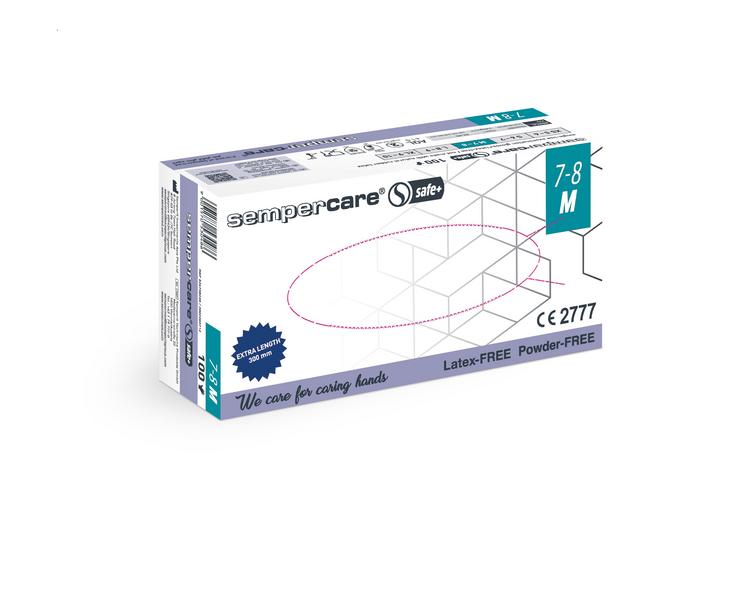 Sempercare Safe+ US-Handschuh Nitrile ungepudert, blau, Gr. M, 100 Stk (REF 149762)