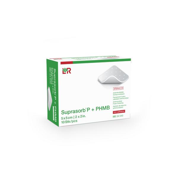 Suprasorb P+PHMB antimikr. Schaumverb. steril, non-adhesive, 5x5cm, 10 Stück (REF 34540) / PZN: 11596786