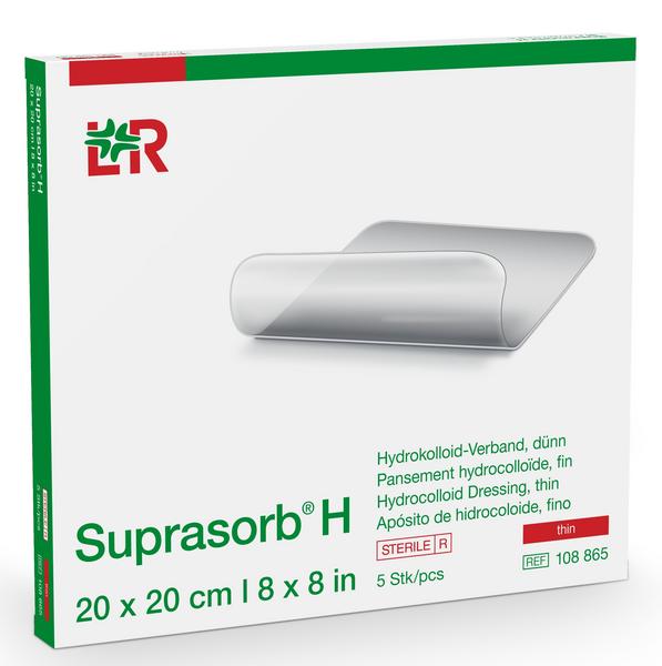 Suprasorb H Hydrokolloid-Verband steril, dünn, 20x20cm, 5 Stück (REF 108865) / PZN: 15563370