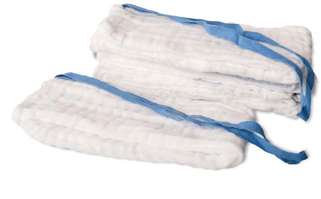 Toptex lite RK Bauchtuch weiß, 40x40cm, 6lagig (REF 10924)