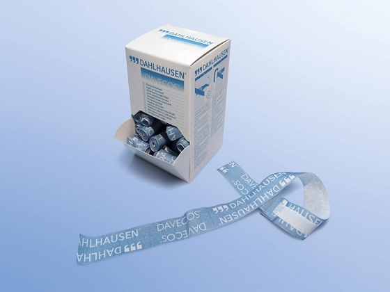 Dahlhausen DAVECOS® Venenstauer 3,5 x 65 cm Einweg Vlies/Klett (Nachfüllbeutel) / 800 St. p.P. / REF: 7052100211