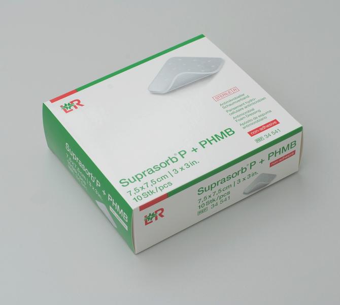 Suprasorb P+PHMB antimikr. Schaumverb. steril, non-adhesive, 7,5x7,5cm, 10 Stk (REF 34541) / PZN: 11596792